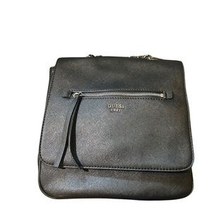 Black Guess Leather Bookbag